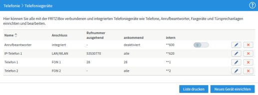 Konfiguration Fritzbox