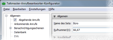 Konfiguration Talkmaster-Anrufbeantworter