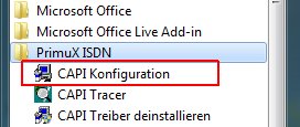 Konfigurationsdialog SIP-Adapter