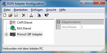 Konfigurationsdialog SIP-Adapter